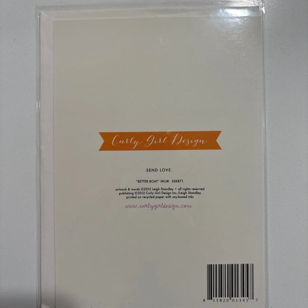 Curly Girl Design Greeting Cards Set Sentimental Umbrella Encouraging Hard Timed